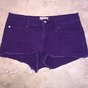 Purple Mid-Low-Rise Roxy Jean Shorts